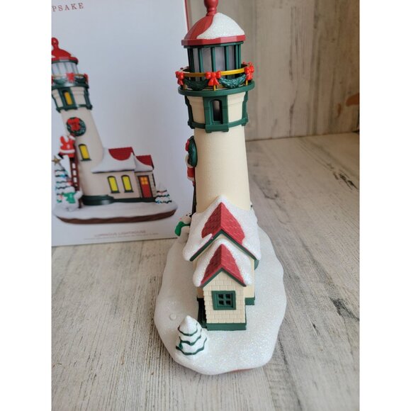 Hallmark NEW Santa ladder polar bear luminous Lighthouse magic table top Xmas - Picture 5 of 8